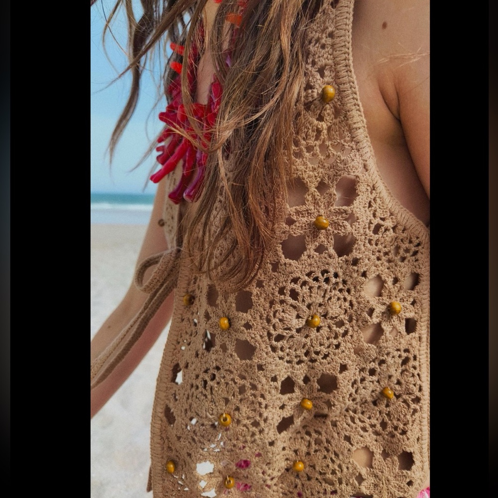 BEADED CROCHET TOP - Picture 4 of 7